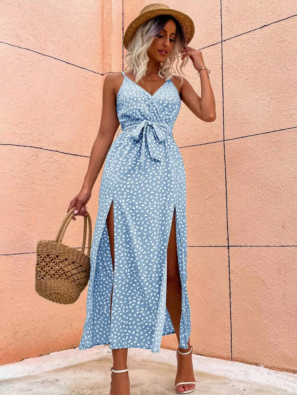 Verão Mulheres Backless Floral Vestido Impresso, Vestidos Longos, Roupas Femininas, Vestido Feminino, Vestidos de Praia Femininos, Mulheres Sexy Traje Mulheres