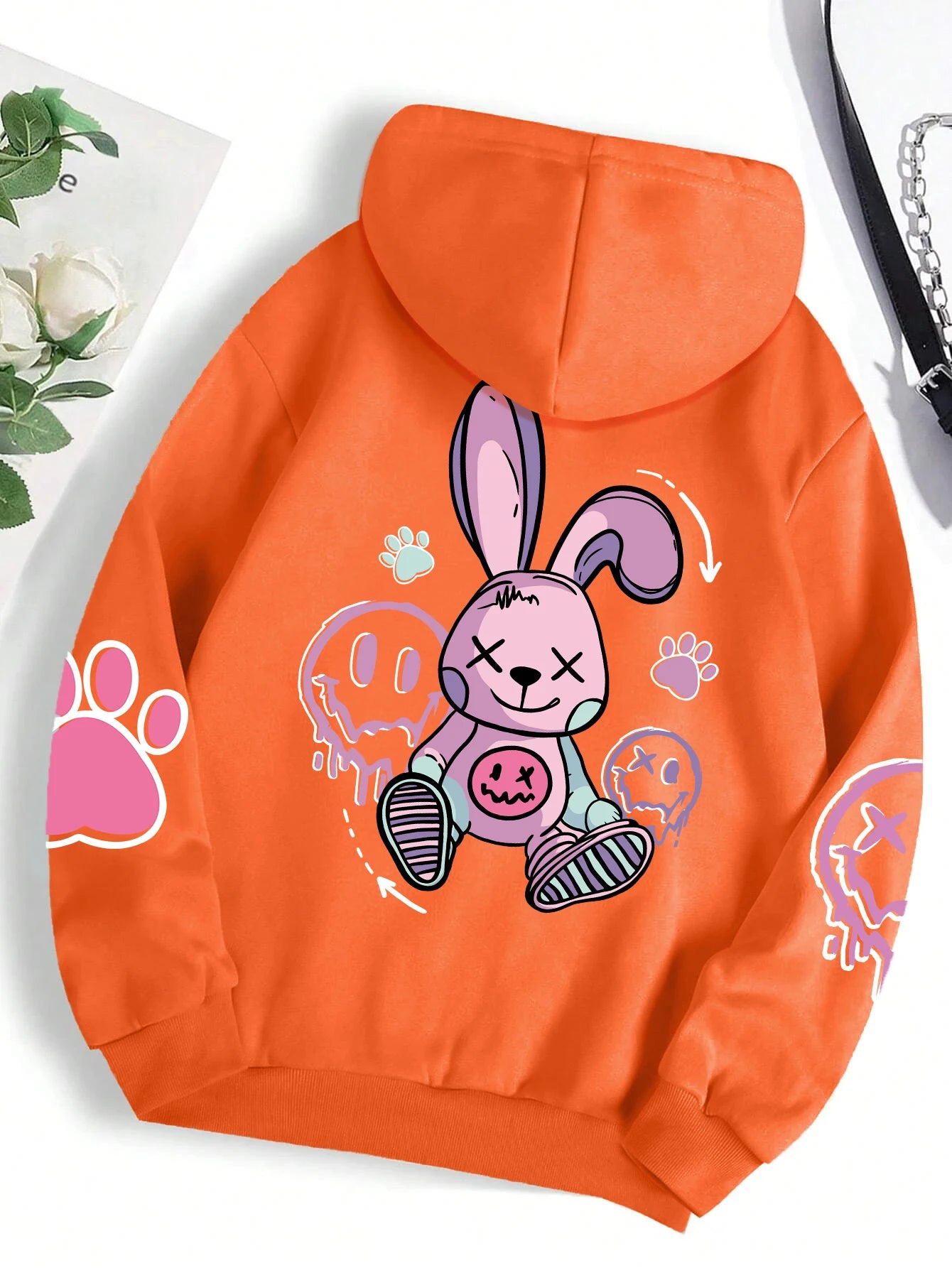 Hip Hop Street Casual Impresso Feminino Hoodies Moda Hoodie Oversize Solto Novos Moletons Outono Quente Fleece Roupas