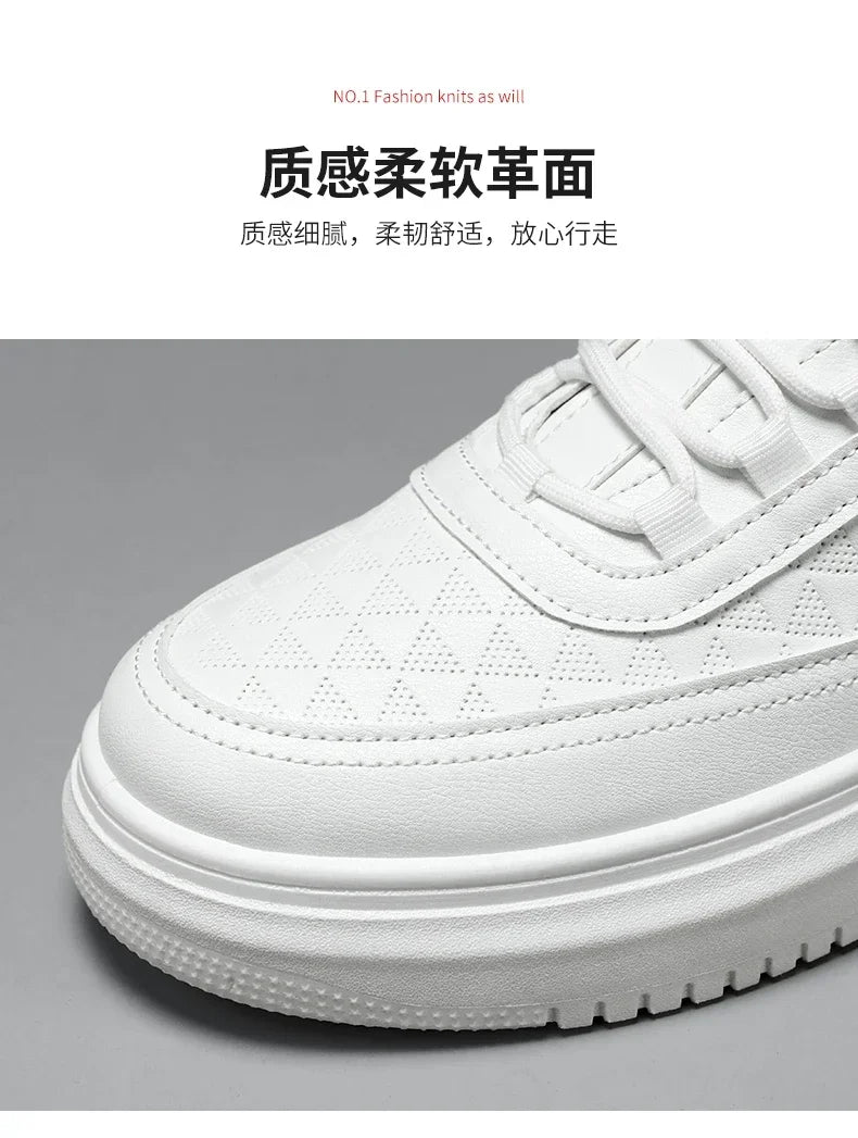 Plataforma ao ar livre Homens Tênis Casuais Moda Sapatos de Corrida Brancos Respiráveis Sapatos Esportivos Masculinos Sapatos de Caminhada Leve Tênis
