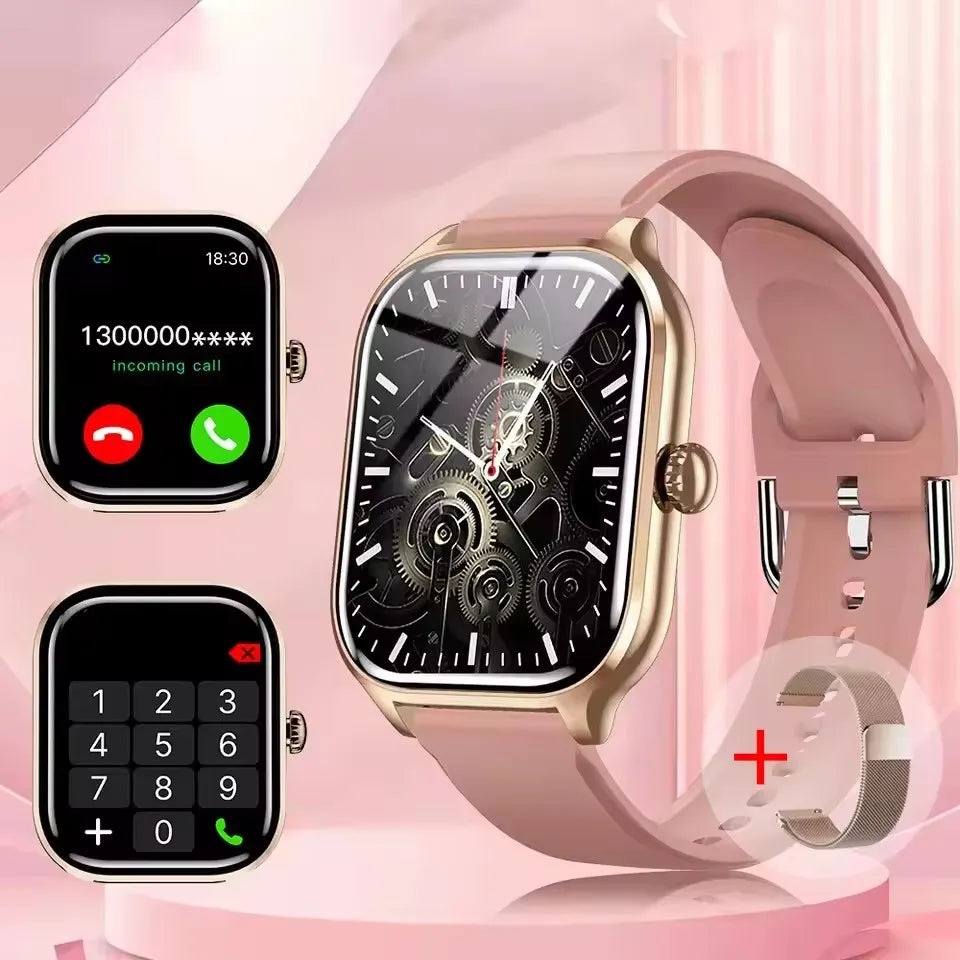 Para GTS Novo Relógio Inteligente Tela HD de 2,01 polegadas Alerta de Chamadas e Mensagens Bluetooth 100+ Modos de Esporte Smartwatch para Homens e Mulheres GPS NFC