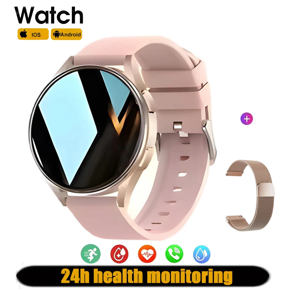 Relógios inteligentes Bluetooth de chamadas da nova moda em 2025 - monitoramento de saúde, mostradores personalizados, despertador, relógio esportivo para homens e mulheres, presente de smartwatch.