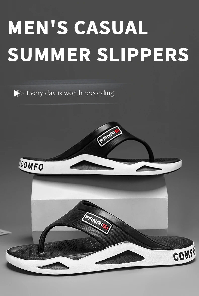 Chinelos Masculinos de Verão Esportes Moda ao Ar Livre e Tendência Sandálias de Praia Confortáveis Homens Sapatos Casuais Chinelos de Casa Sapatos para Casa