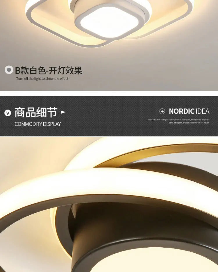 3 Cor Clara LED Lâmpada de Teto Moderna Regulável Lustre de Quarto Luzes de Teto Para Sala de Jantar Sala de Estar Lâmpada de Corredor Nórdico