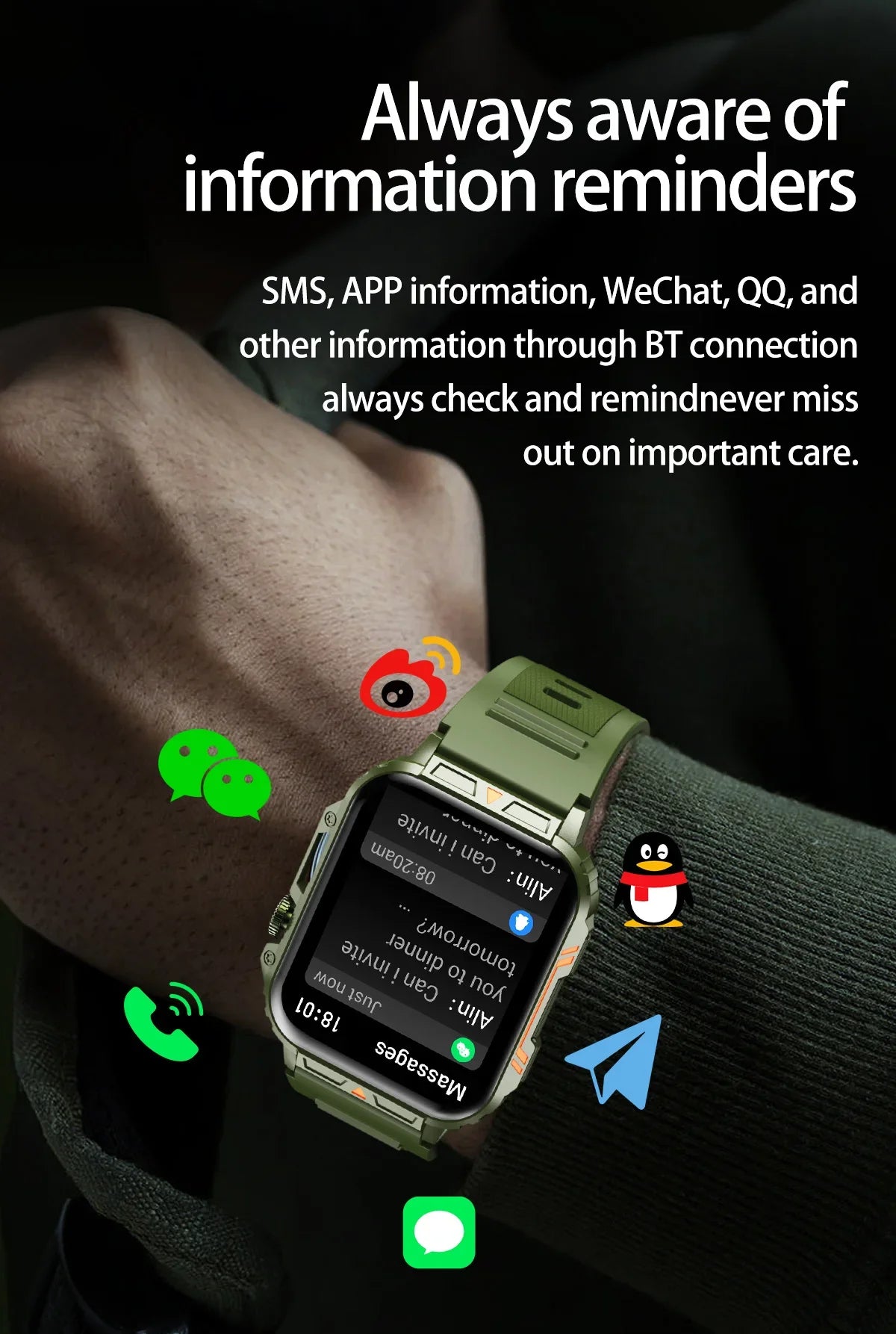 Xiaomi novo Smart Watch masculino feminino AMOLED Tela Touch Full GPS Monitor de Saúde IP68 à prova d'água Chamada Bluetooth Smart Watches