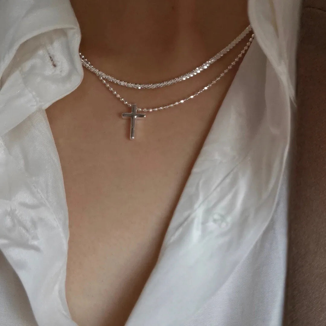Colar Espumante de Cor Prata Para As Mulheres Na Moda Clavícula Cadeia Gargantilha Meninas Coreano Festa de Casamento Jóias Acessórios