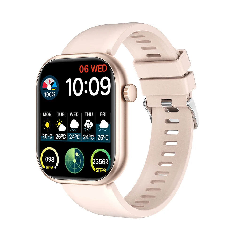 Relógio Inteligente 2025 para Mulheres, Tela Sensível ao Toque Completa, Chamada Bluetooth, À Prova d'Água, Relógio Fitness Esportivo, Smartwatch Lady Reloj Mujer