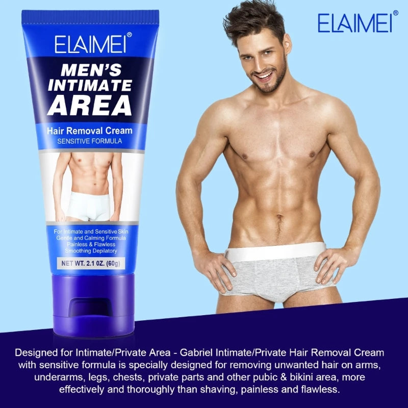 Creme de Depilação Masculino Depilação Indolor Longa Duração Calmante Depilatório