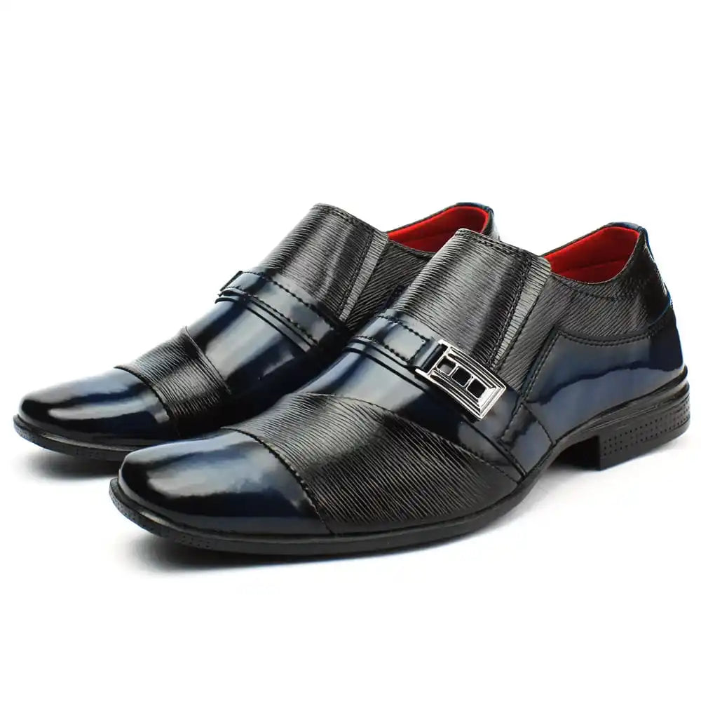 Homens Sapatos Social Luxo Moderno Confortável Sintético Duas Cores Detalhe Metal Calce Fácil Moda Elegante