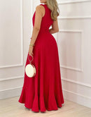 Mulheres Vestido de Festa 2024 Primavera Verão Mais Recente Casual Chique Sexy Diamante Padrão Sem Vivo Maxi Magro Férias Noite Saia Longa