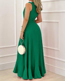 Mulheres Vestido de Festa 2024 Primavera Verão Mais Recente Casual Chique Sexy Diamante Padrão Sem Vivo Maxi Magro Férias Noite Saia Longa