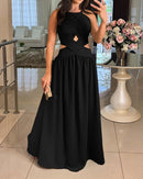 Mulheres Vestido de Noite 2024 Primavera/Verão Mais Recente Inteligente Côr Sólida Vermelho Temperação Um Ombro Festa Apertado Saia Longa