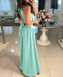 Mulheres Vestido de Noite 2024 Primavera/Verão Mais Recente Inteligente Côr Sólida Vermelho Temperação Um Ombro Festa Apertado Saia Longa