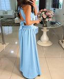 Mulheres Vestido de Noite 2024 Primavera/Verão Mais Recente Inteligente Côr Sólida Vermelho Temperação Um Ombro Festa Apertado Saia Longa