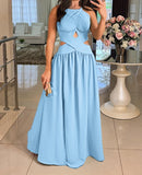 Mulheres Vestido de Noite 2024 Primavera/Verão Mais Recente Inteligente Côr Sólida Vermelho Temperação Um Ombro Festa Apertado Saia Longa