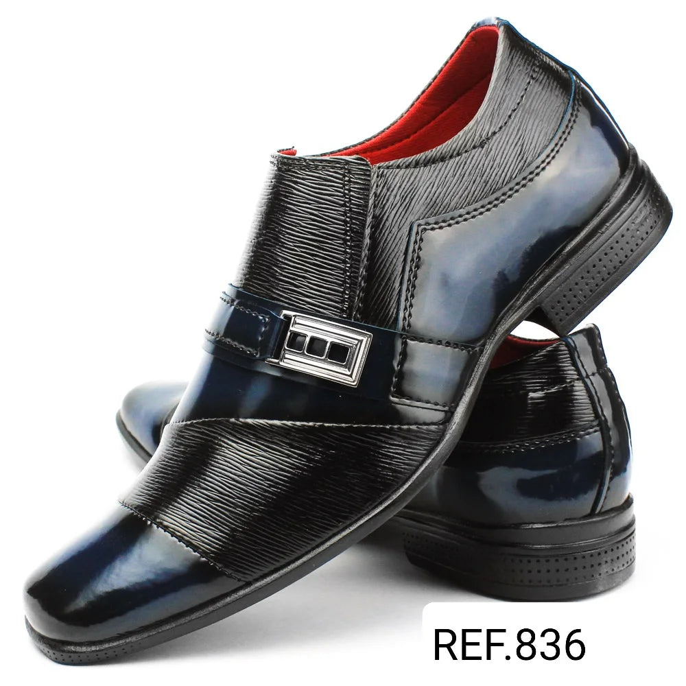 Homens Sapatos Social Luxo Moderno Confortável Sintético Duas Cores Detalhe Metal Calce Fácil Moda Elegante