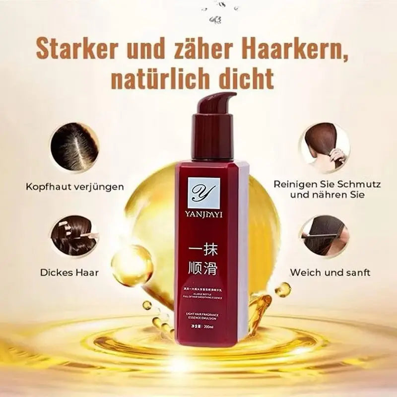 Essência de Cuidados com o Cabelo Yanjiayi Nutre e Restaura a Maciez de Todos os Tipos.