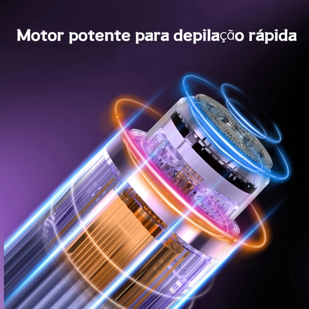 Depilador elétrico manual compacto para mulheres com carregamento USB