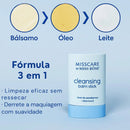 Bálsamo de Limpeza Stick 3 em 1 Miss Rôse - Demaquilante · Vitamina E · Para Todos os Tipos de Pele