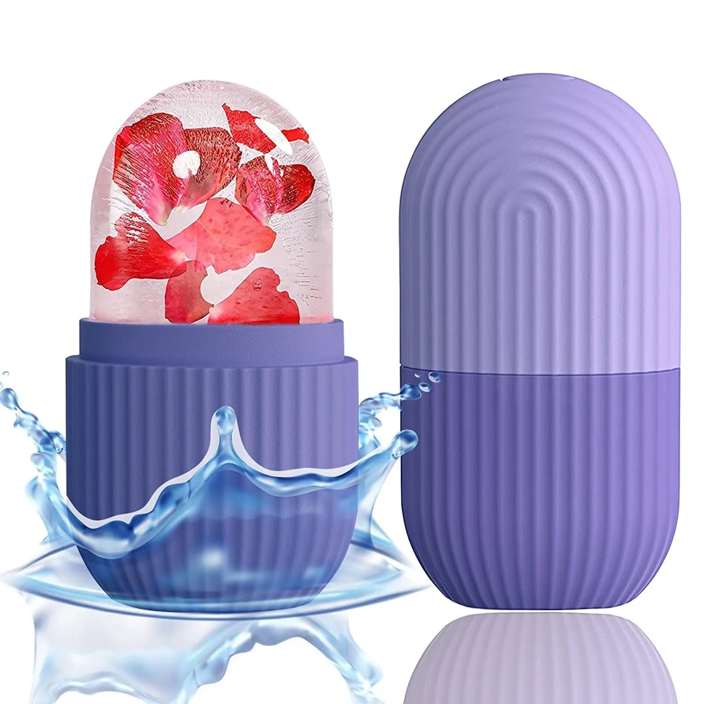 Rolo de Gelo para Rosto Massagem Facial Massageador de Silicone