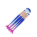 Kit de 10 Pincéis de Maquiagem Sereia Conjunto Completo para Aplicação Profissional de Maquiagem e Acabamento com Qualidade