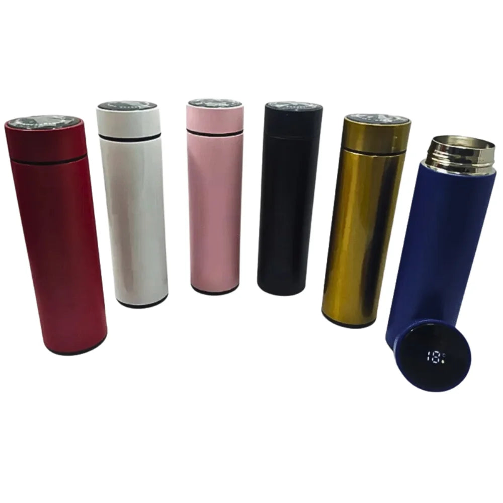 Garrafa Térmica Inox, Sensor de Temperatura Digital Inteligente Led para bebida quente e fria