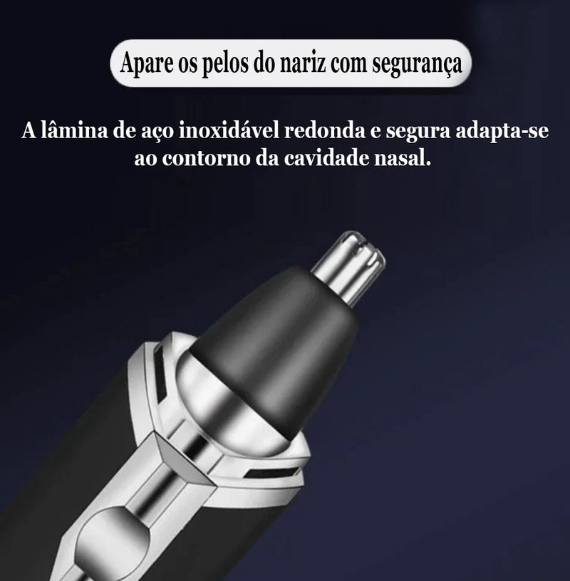 KM-6511 - Máquina de Acabamento 2 em 1 Original Kemei para Barba, Cabelo, Nariz e Orelha, Aparador Portátil Versátil