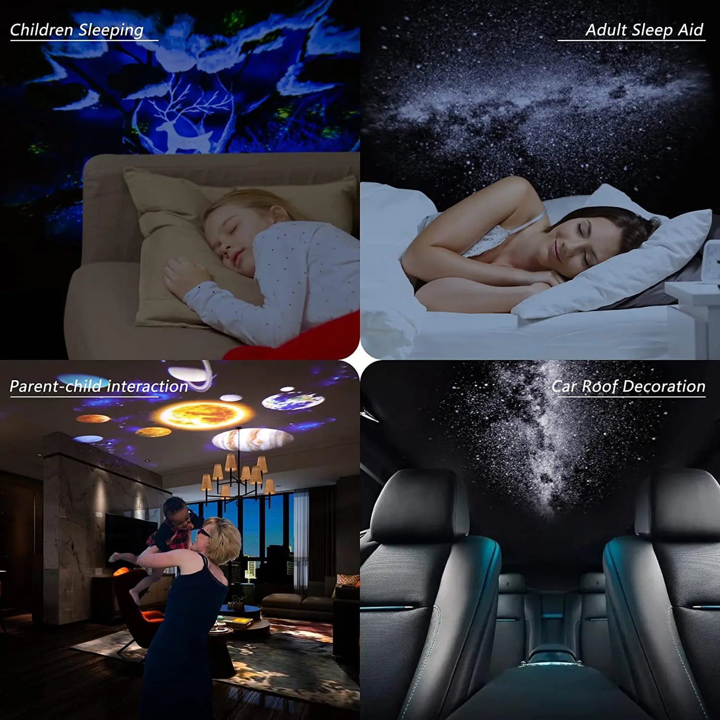 Luz Noturna Galáxia Projetor Céu Estrelado Projetor 360 ° Girar Lâmpada de Planetário Para Crianças Quarto Dia dos Namorados Presente Casamento Deco