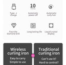 Modelador de Cachos Automático Profissional USB Portátil Sem Fio