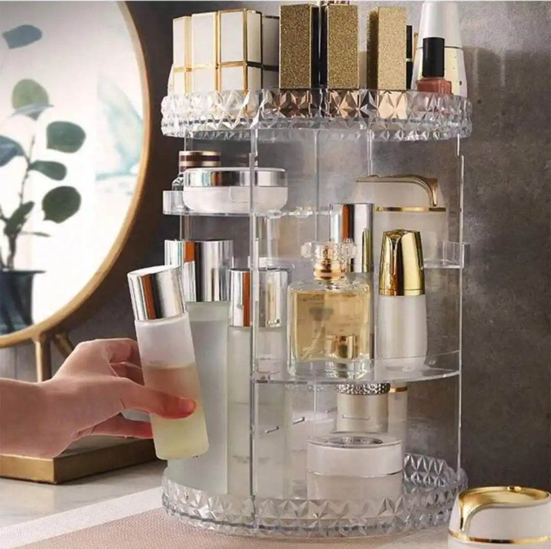 Organizador De Maquiagem Perfume Cosmético Acrilico 360º Organizador De Maquiagem Giratório