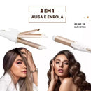 Mini Alisador e Modelador Profissional 2 em 1 Bivolt Cabelos Lisos e Cacheados Versáteis com Praticidade