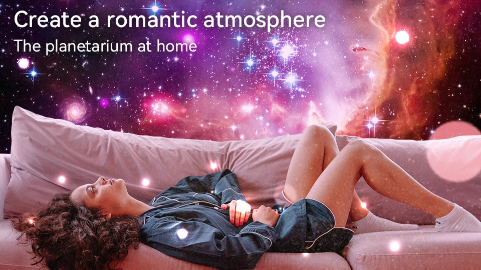 Luz Noturna Galáxia Projetor Céu Estrelado Projetor 360 ° Girar Lâmpada de Planetário Para Crianças Quarto Dia dos Namorados Presente Casamento Deco