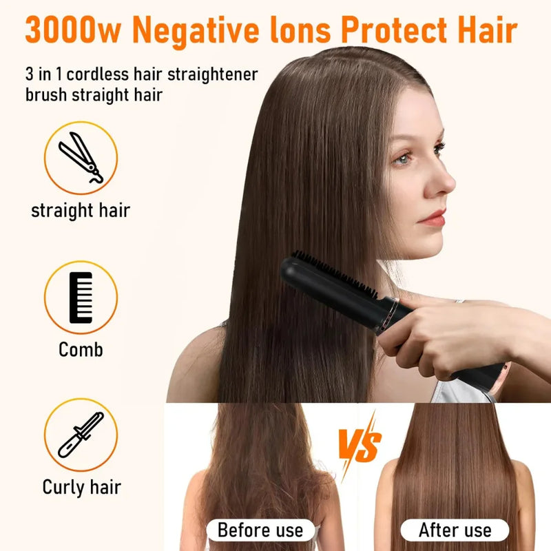 Modelador de Cachos Multifuncional - Portátil, Sem Fio e com Display de Temperatura