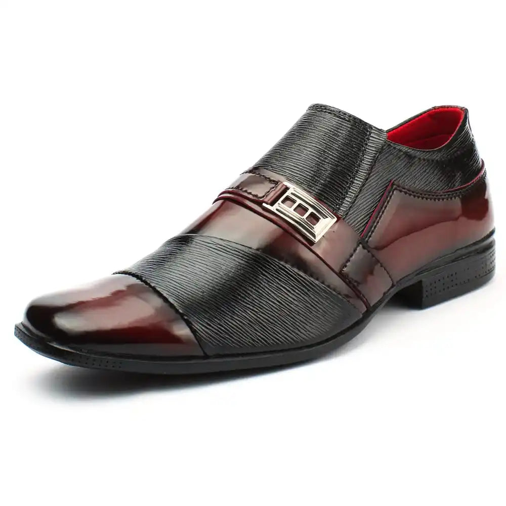 Homens Sapatos Social Luxo Moderno Confortável Sintético Duas Cores Detalhe Metal Calce Fácil Moda Elegante