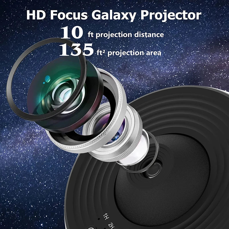 Luz Noturna Galáxia Projetor Céu Estrelado Projetor 360 ° Girar Lâmpada de Planetário Para Crianças Quarto Dia dos Namorados Presente Casamento Deco