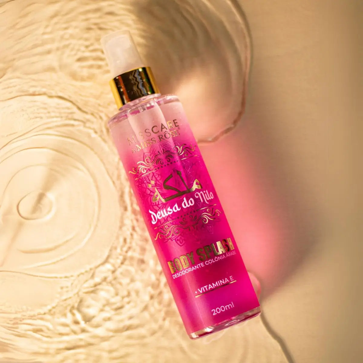 Body Splash Árabe Miss Rôse 200ml – Luxo Oriental, Frescor que Marca Presença