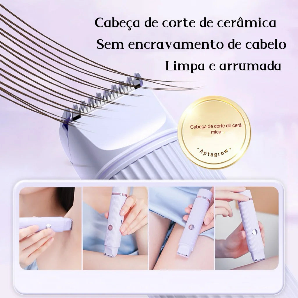 Depilador elétrico manual compacto para mulheres com carregamento USB