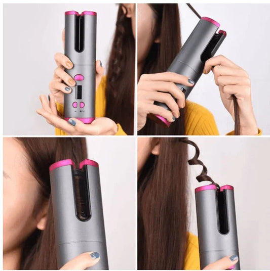 Modelador de Cachos Automático Profissional USB Portátil Sem Fio