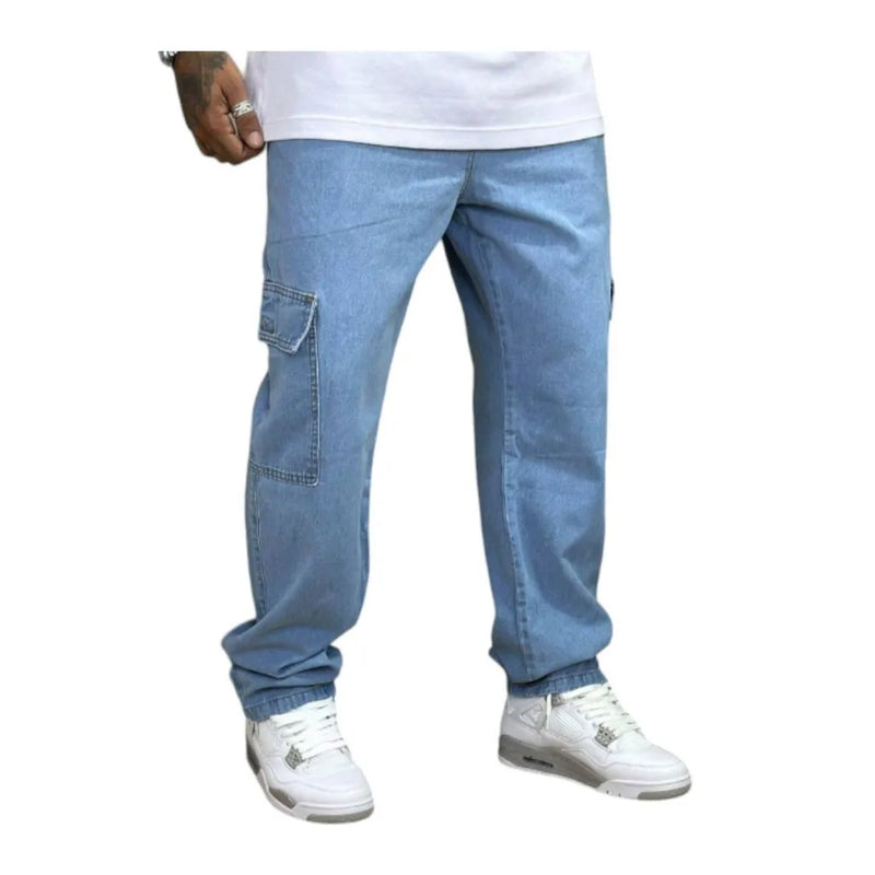 KIT DE CALÇAS CARGO C/3 MASCULINO GRANDE SKATE CASUAL BOLSOS FECHAMENTO CORDÃO ELÁSTICO