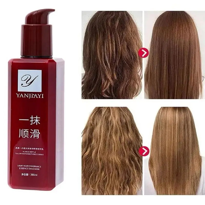 Essência de Cuidados com o Cabelo Yanjiayi Nutre e Restaura a Maciez de Todos os Tipos.
