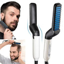 Pente Escova Elétrica Multifuncional para Homens, Curling Hair Curler, Alisador de Barba, Modelagem Rápida de Cabelos