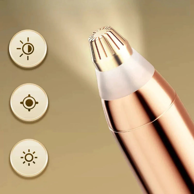 Caneta Depiladora Trimmer para Sobrancelhas, Nariz, Bumbum. Portátil, USB Recarregável Elétrico