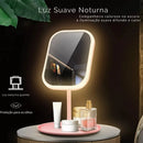 Espelho LED Dobrável – Iluminação e Aumento para Detalhes Para Maquiagem