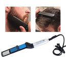 Pente Escova Elétrica Multifuncional para Homens, Curling Hair Curler, Alisador de Barba, Modelagem Rápida de Cabelos