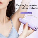 Depilador elétrico manual compacto para homens ou mulheres com carregamento USB e 2 cabeças de uso