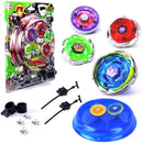4 Kit Beyblade Metal Led + Lançador + Arena Promoção Brinquedo Lançador Tornado Blay Blade Luz