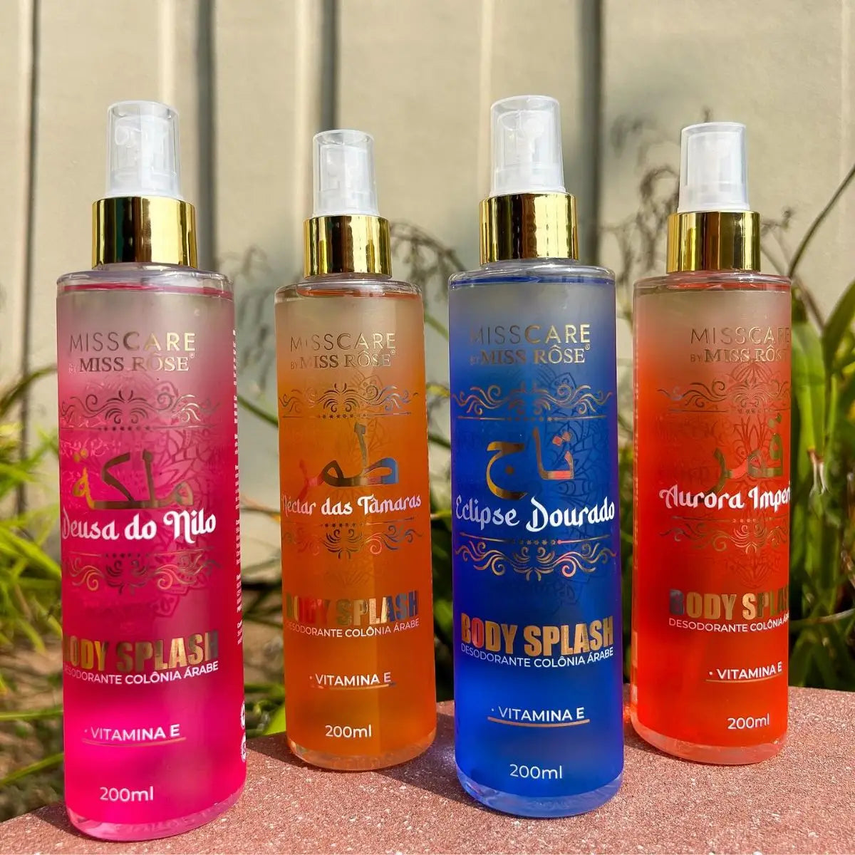 Body Splash Árabe Miss Rôse 200ml – Luxo Oriental, Frescor que Marca Presença