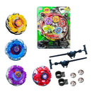 4 Kit Beyblade Metal Led + Lançador + Arena Promoção Brinquedo Lançador Tornado Blay Blade Luz