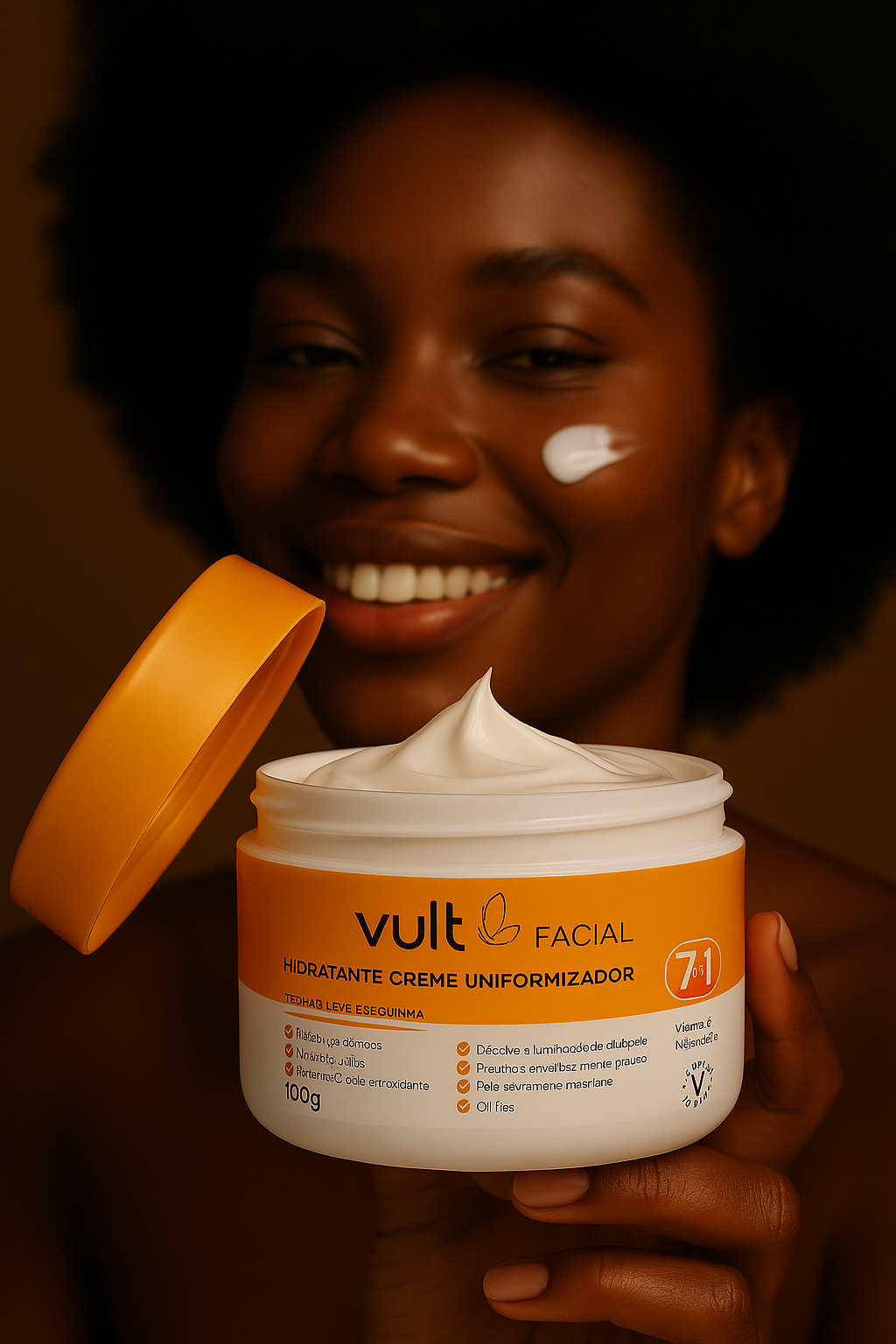 Creme Hidratante Facial Uniformizador Vult 7 em 1 - 100g