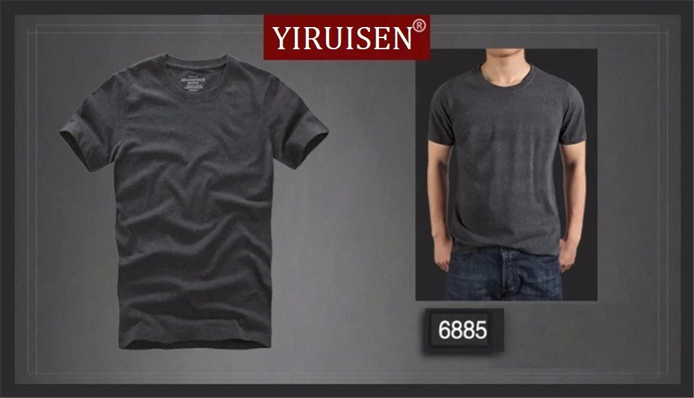 Camiseta 100% algodão sólido t-shirt homens de manga curta camiseta