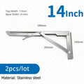 KAK 2pcs Suporte de prateleira dobrável Heavy Duty Aço inoxidável dobrável Suporte de prateleira Hardware para mesa de trabalho RV Car Saving Space